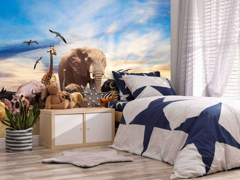 Gruppo di animali africani