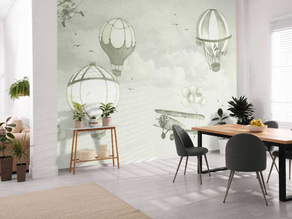 Mongolfiere in verde