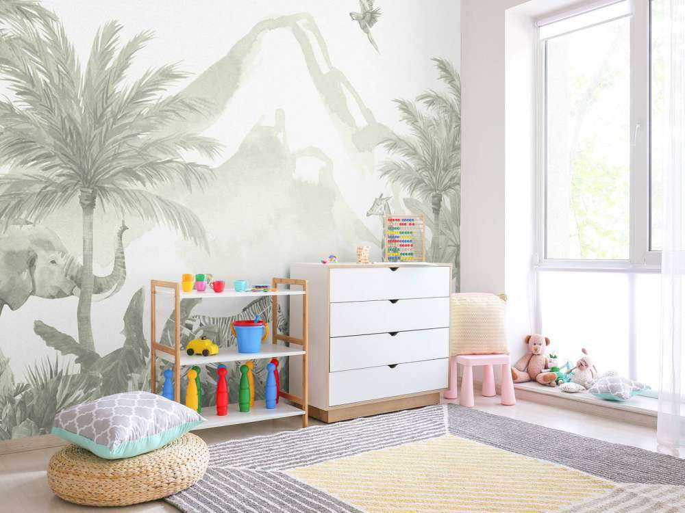 Animali della giungla in verde