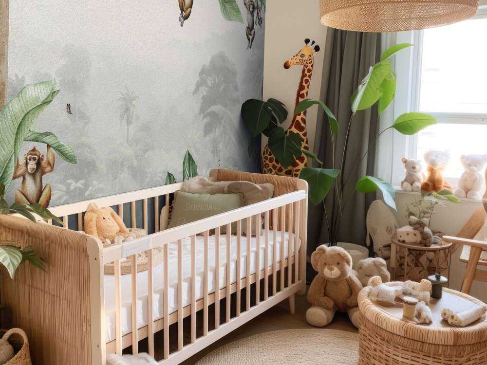 Paesaggio con scimmia a colori