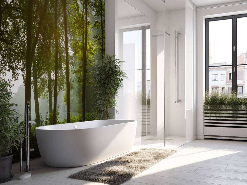 Foresta al sole del mattino