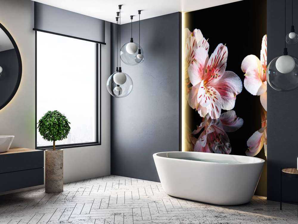 Alstroemeria fiori con riflessione