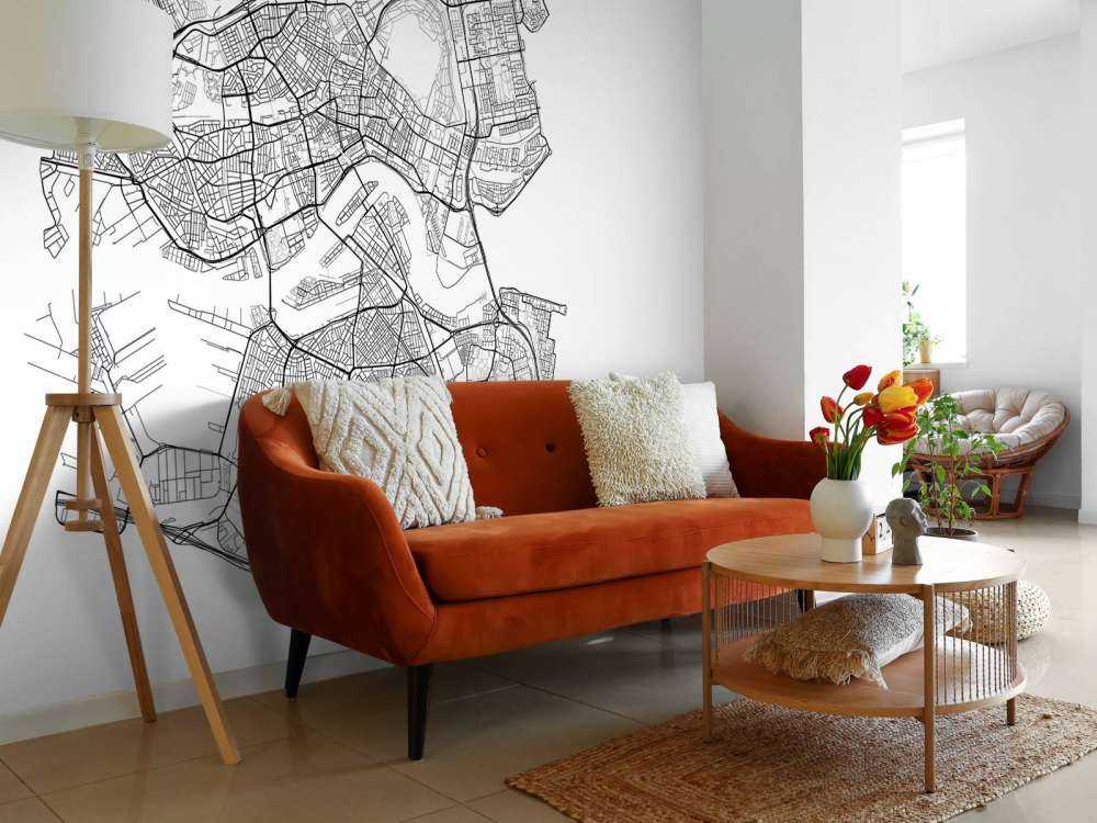 Mappa di Rotterdam, bianco