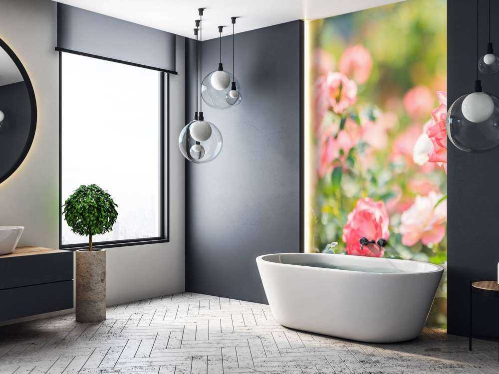 Rosa rosa chiaro cespuglio