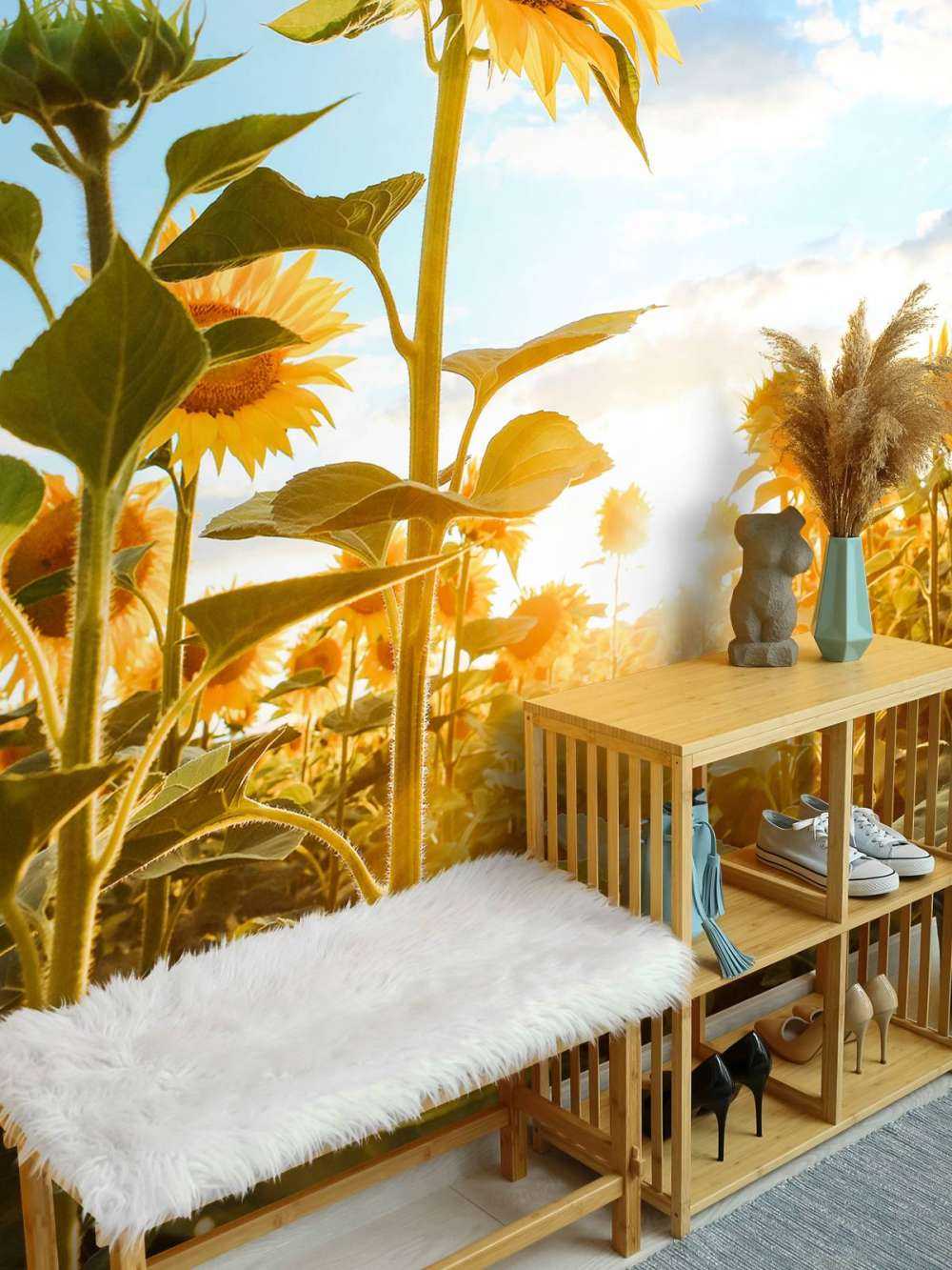 Girasole con cielo blu