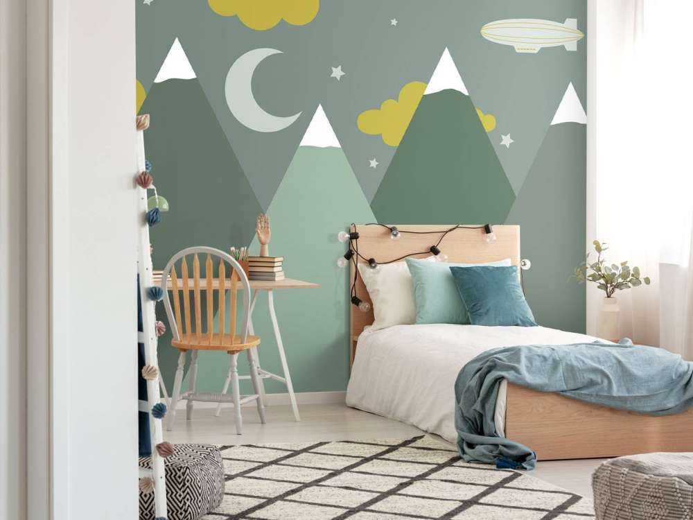 Montagne verdi di notte