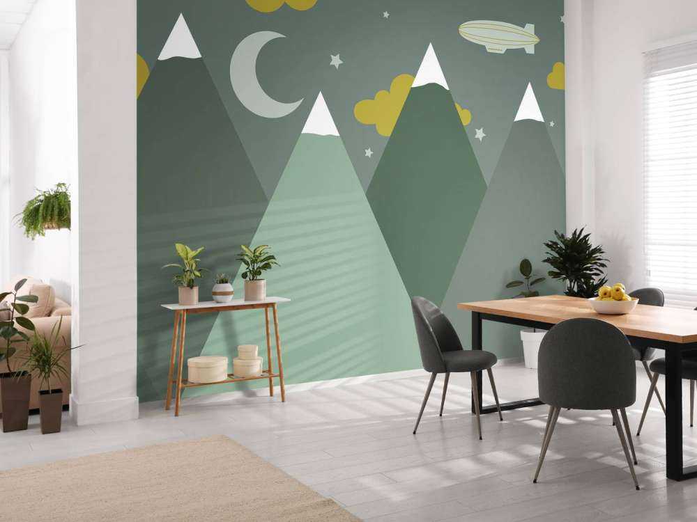 Montagne verdi di notte