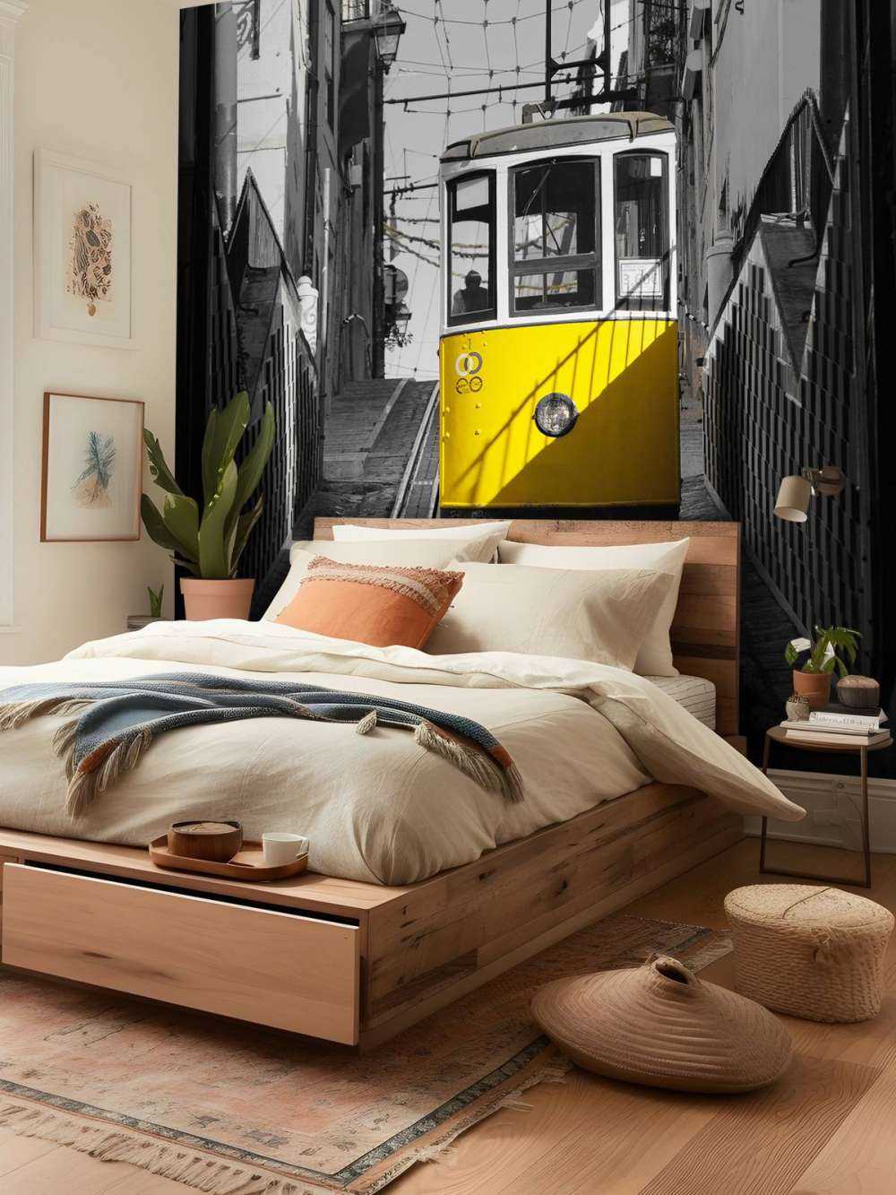 Tram nero bianco giallo