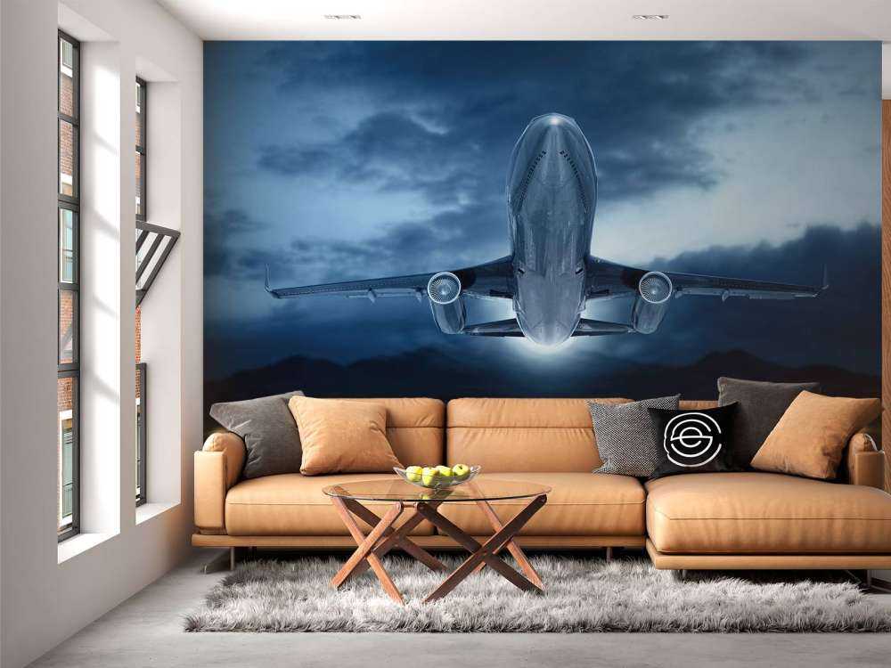 Piano ascendente con cielo scuro