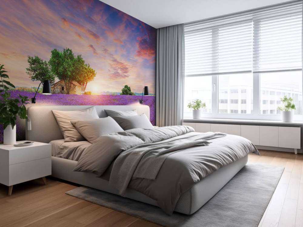 Campo di lavanda all'alba