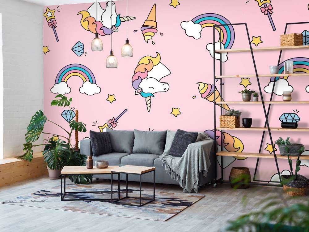 Modello unicorno colorato