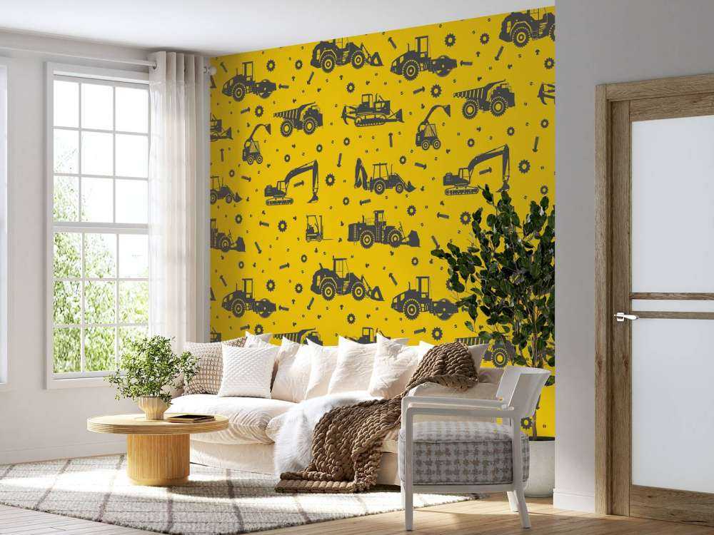 Costruzione traffico giallo