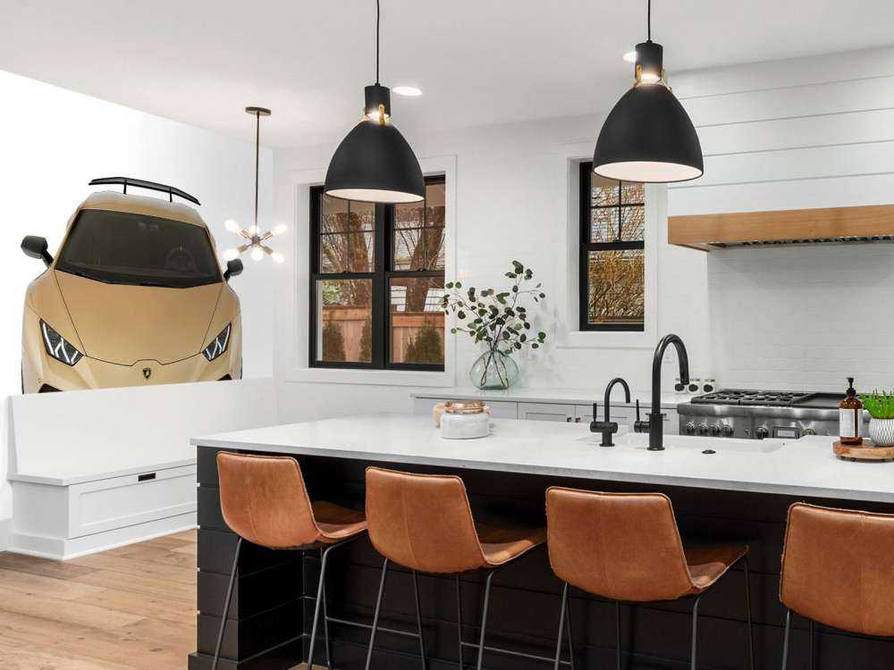 Lamborghini Huracán - Fronte dall'alto, bianco