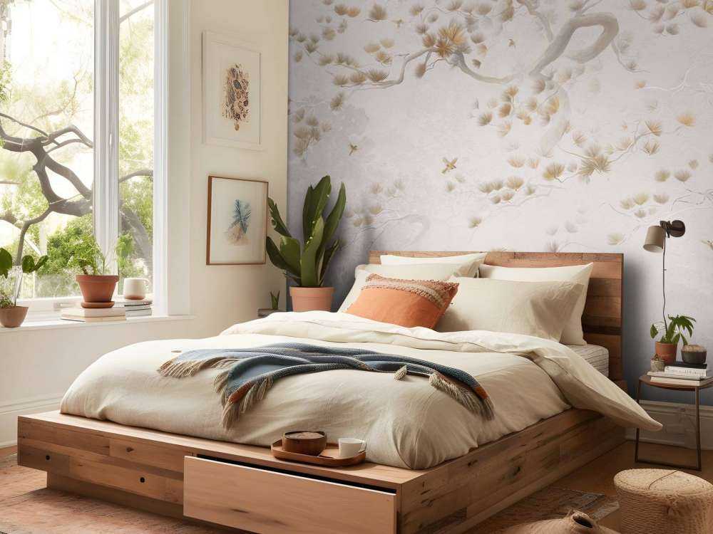 Arte dell'Albero in Fiore - Beige
