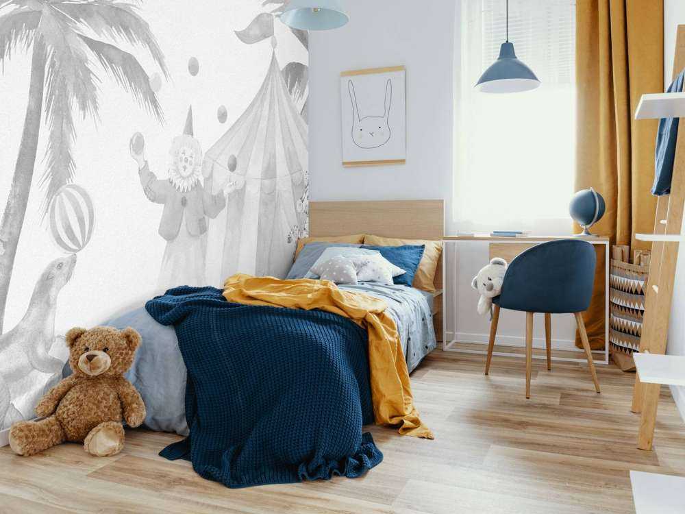 Animali da circo allegri e grigi