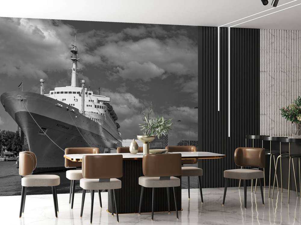 Ex piroscafo SS Rotterdam in bianco e nero