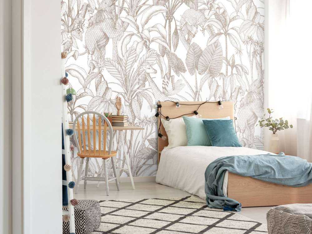 Animali tra le palme taupe