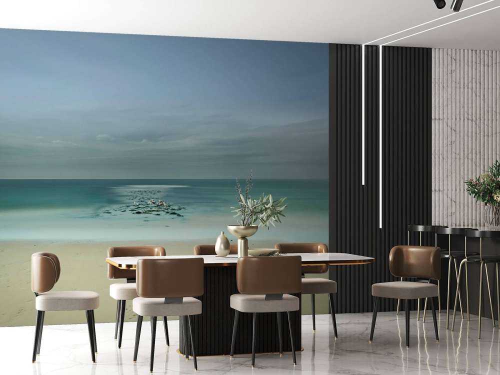 Mare calmo con gabbiani