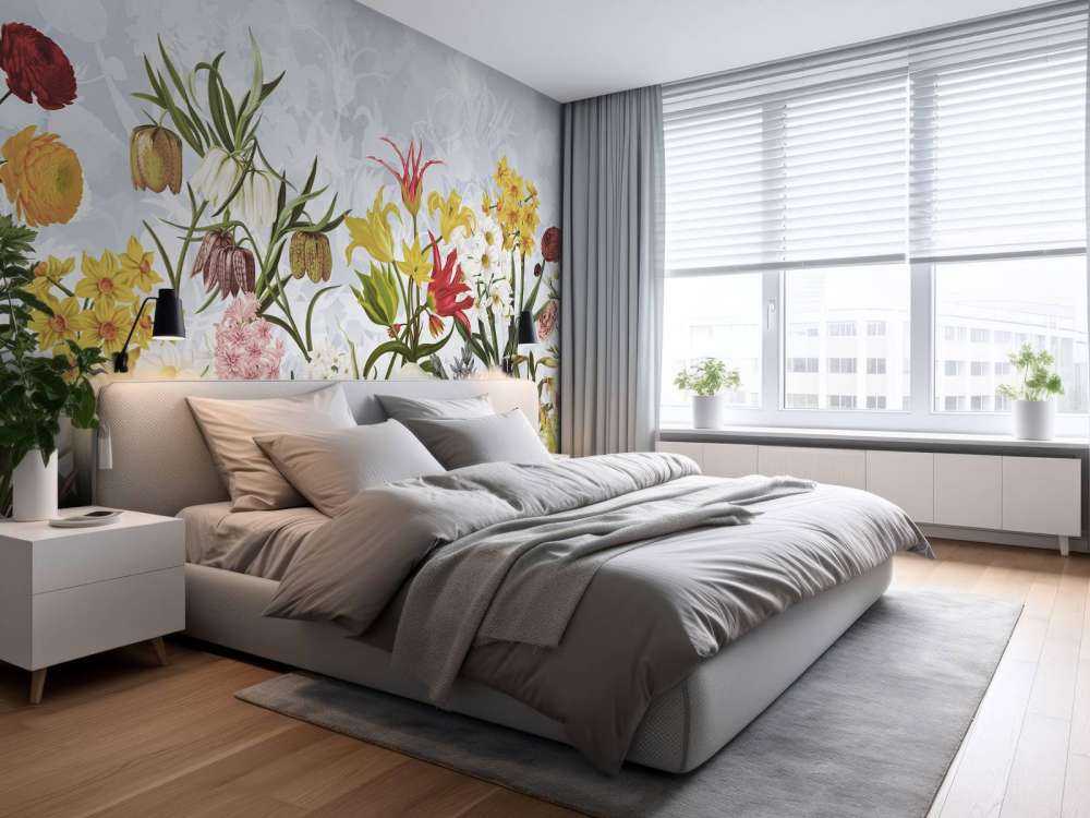 Fiori di Primavera - Cielo Nuvoloso Blu