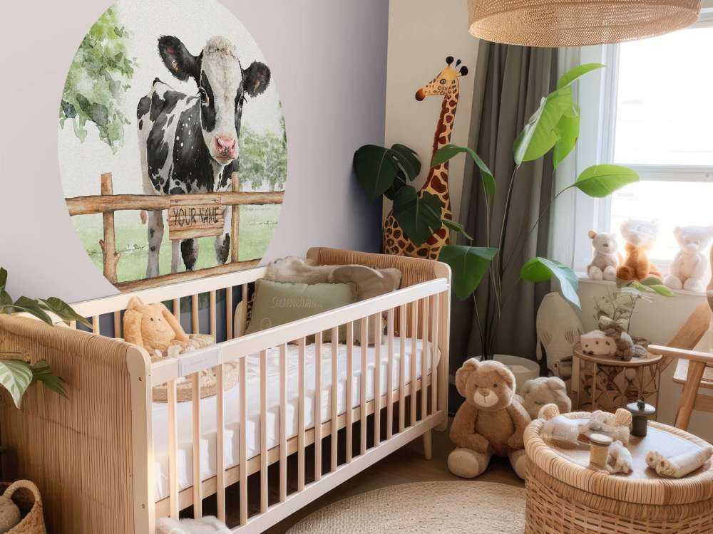 Giovane mucca in un prato