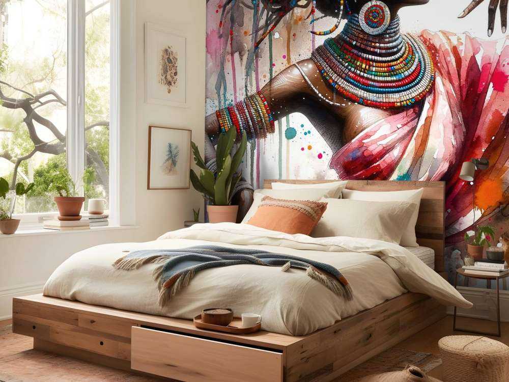 Danzatore africano ad acquerello