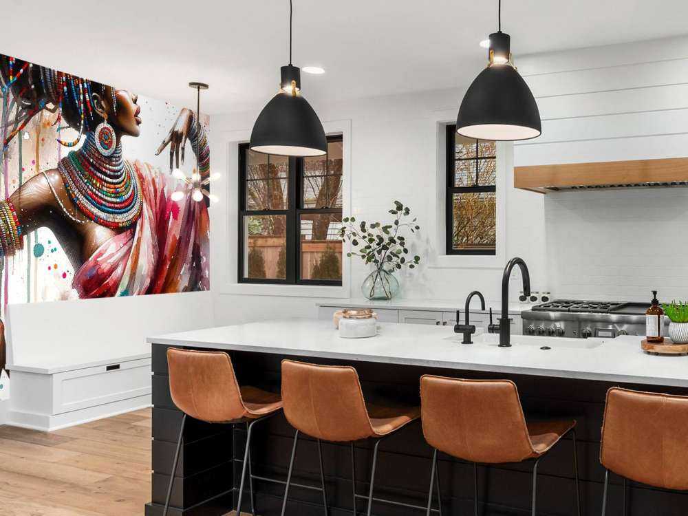 Danzatore africano ad acquerello