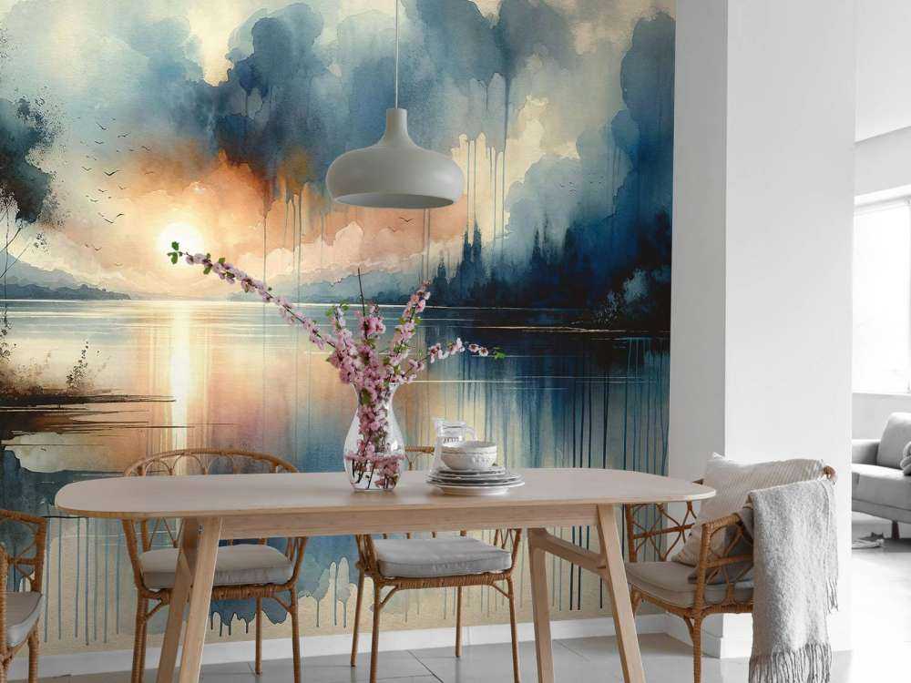 Lago Astratto ad Acquerello