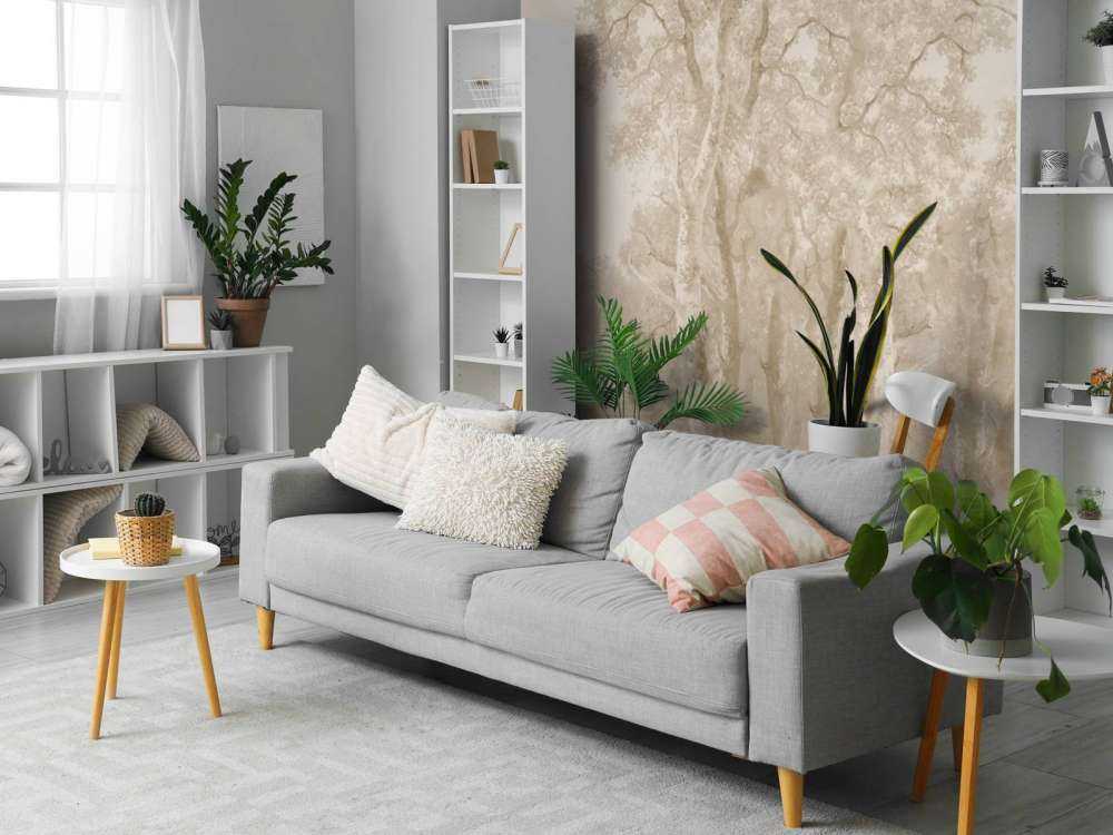 Panorama di paesaggio forestale beige