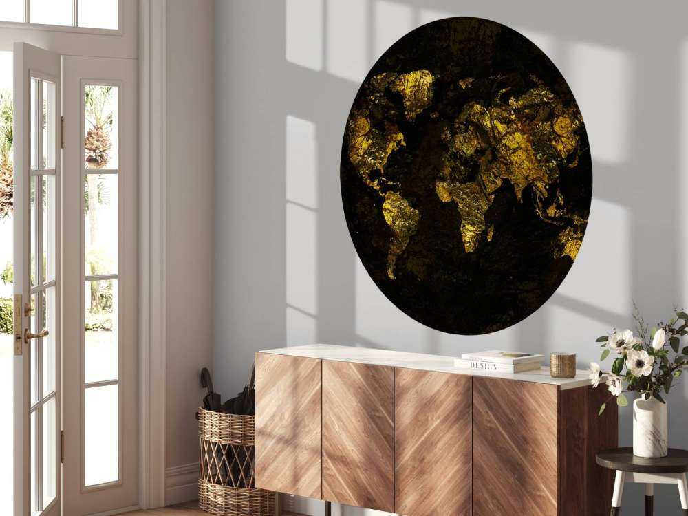 Oro della mappa del mondo