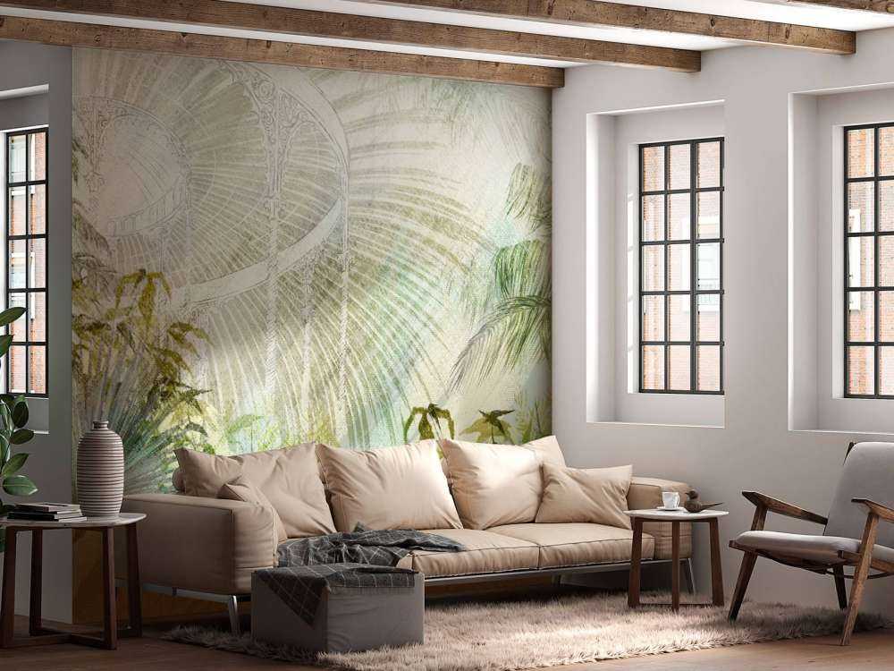 Serra con piante tropicali