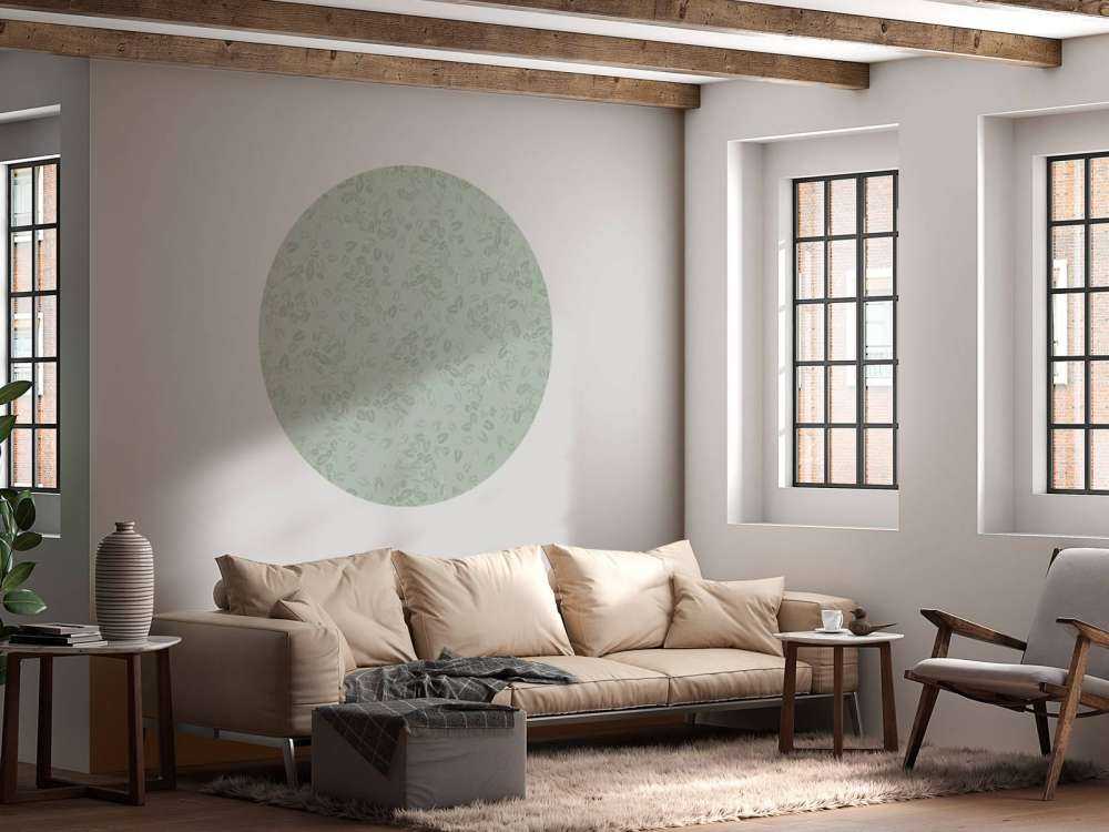 Foglie piccole su grigio verde