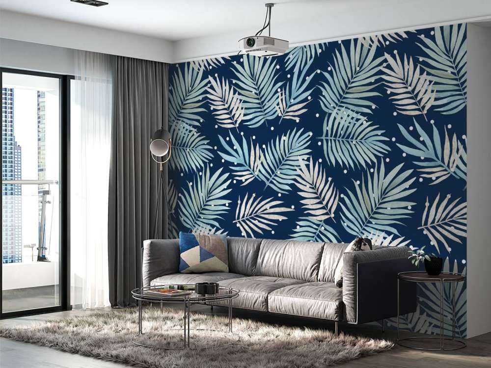 Motivo con foglie tropicali