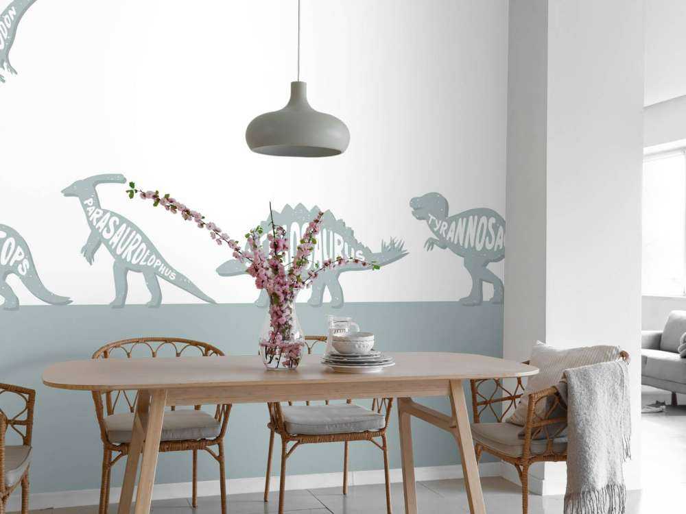 Dinos con testo in blu