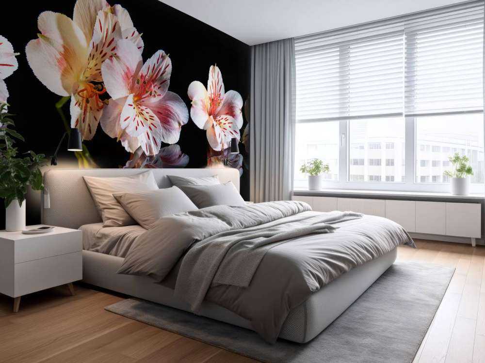 Alstroemeria fiori con riflessione