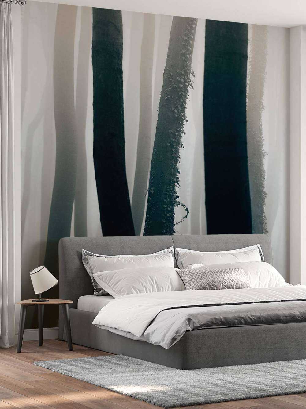 Nebbia nella foresta di faggio