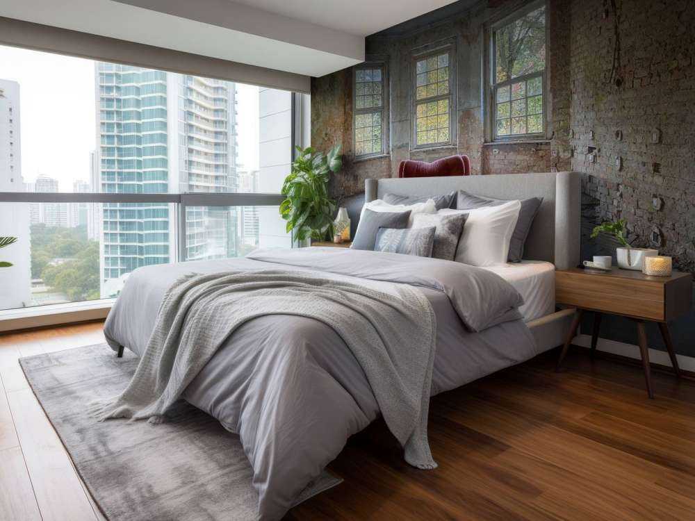 Panchina in una stanza abbandonata