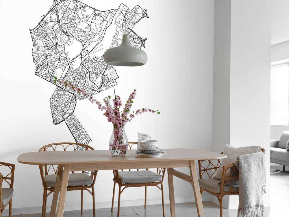 Mappa di Bruxelles, bianco 