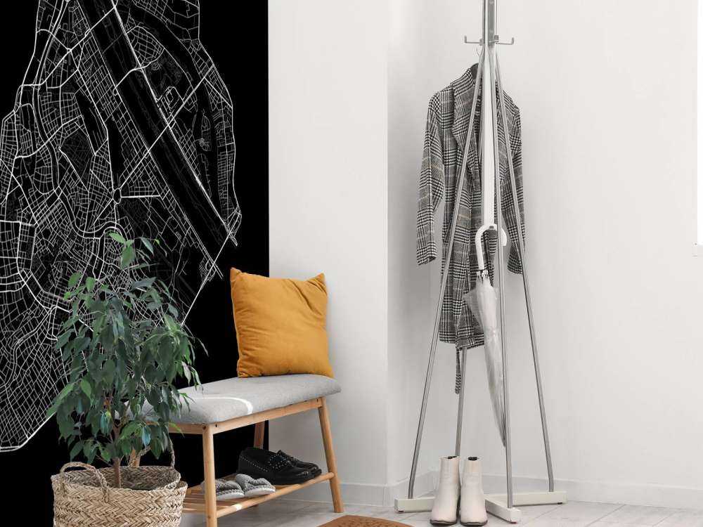 Mappa del centro di Vienna, nero