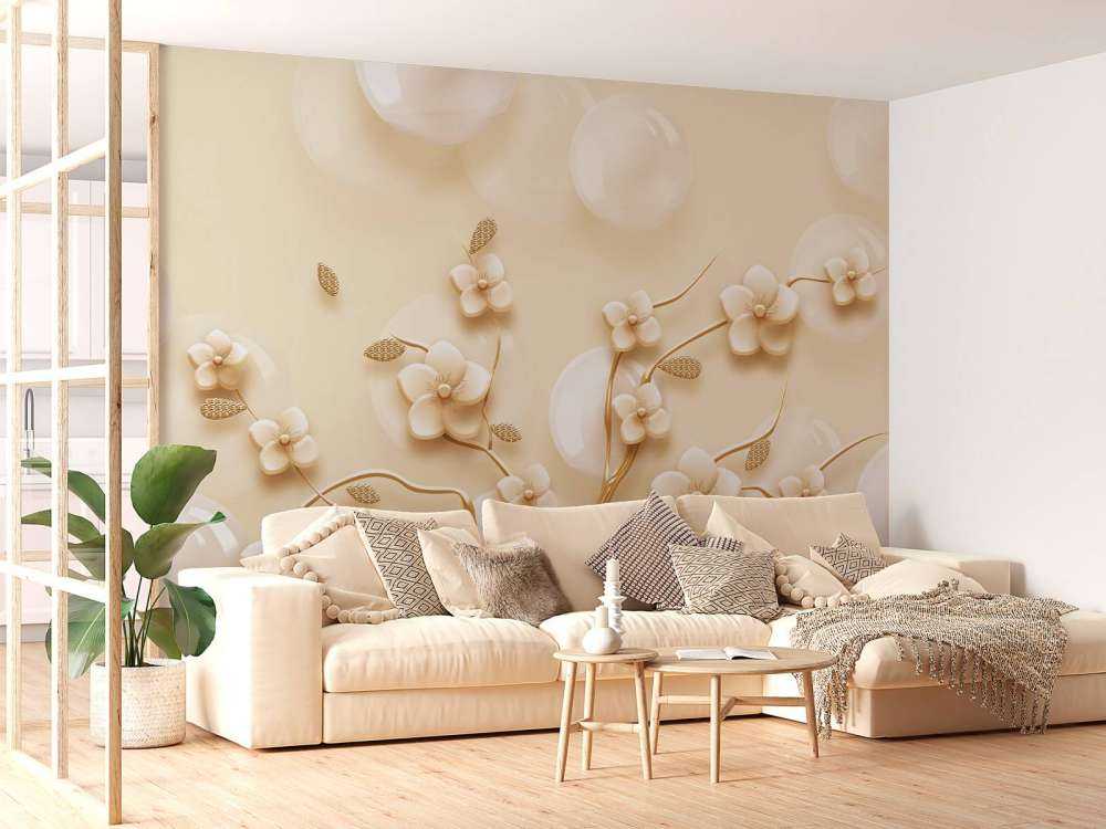 Ramo d'oro con fiori