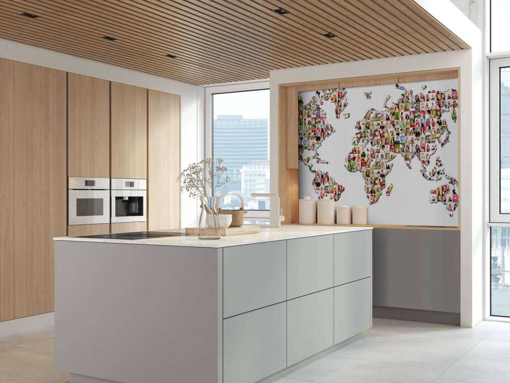 Mappa del mondo formata da foto