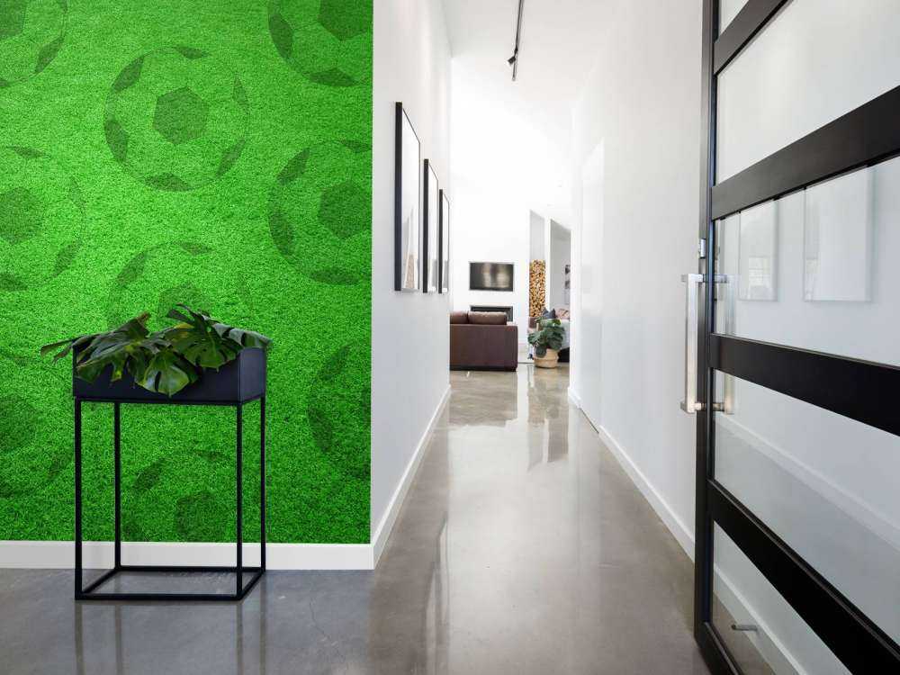 Giocare a calcio su erba