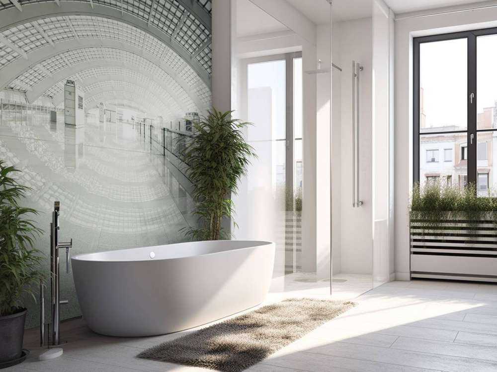 Sala moderna con arrotondamento