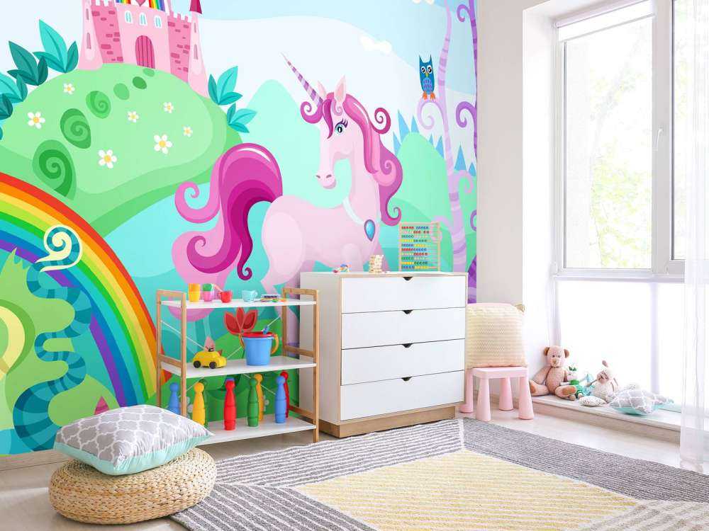 Unicorno in un castello