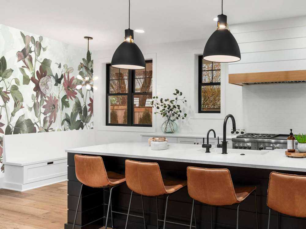 Sette Uccelli in Foliaggio Incantato - Verde Pastello