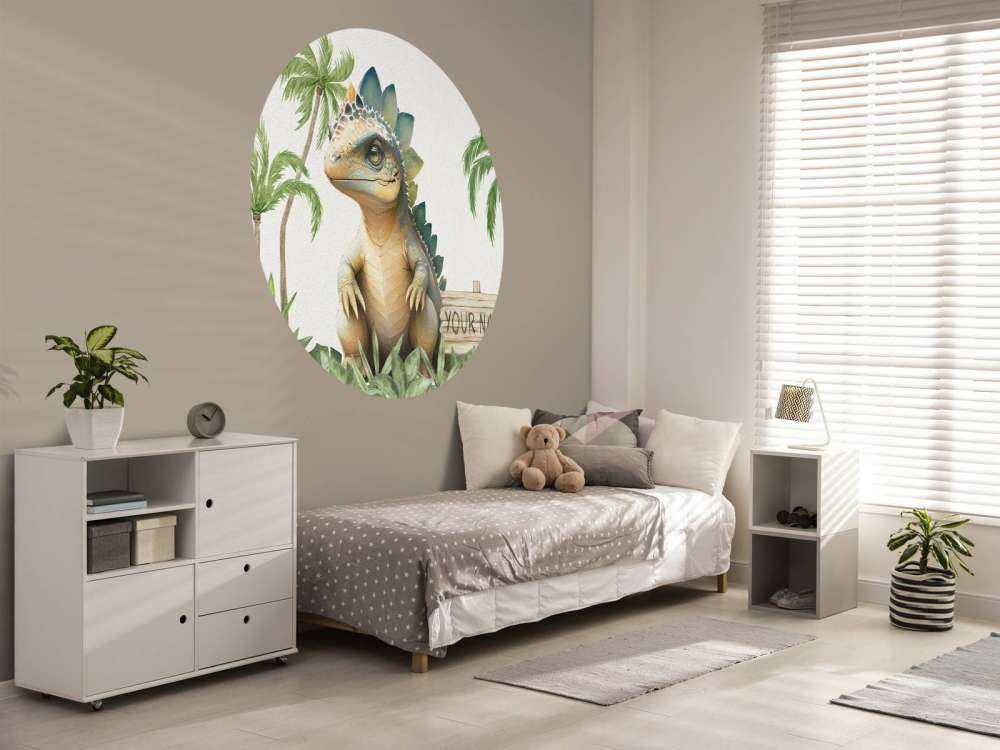 Baby stegosaurus nella giungla