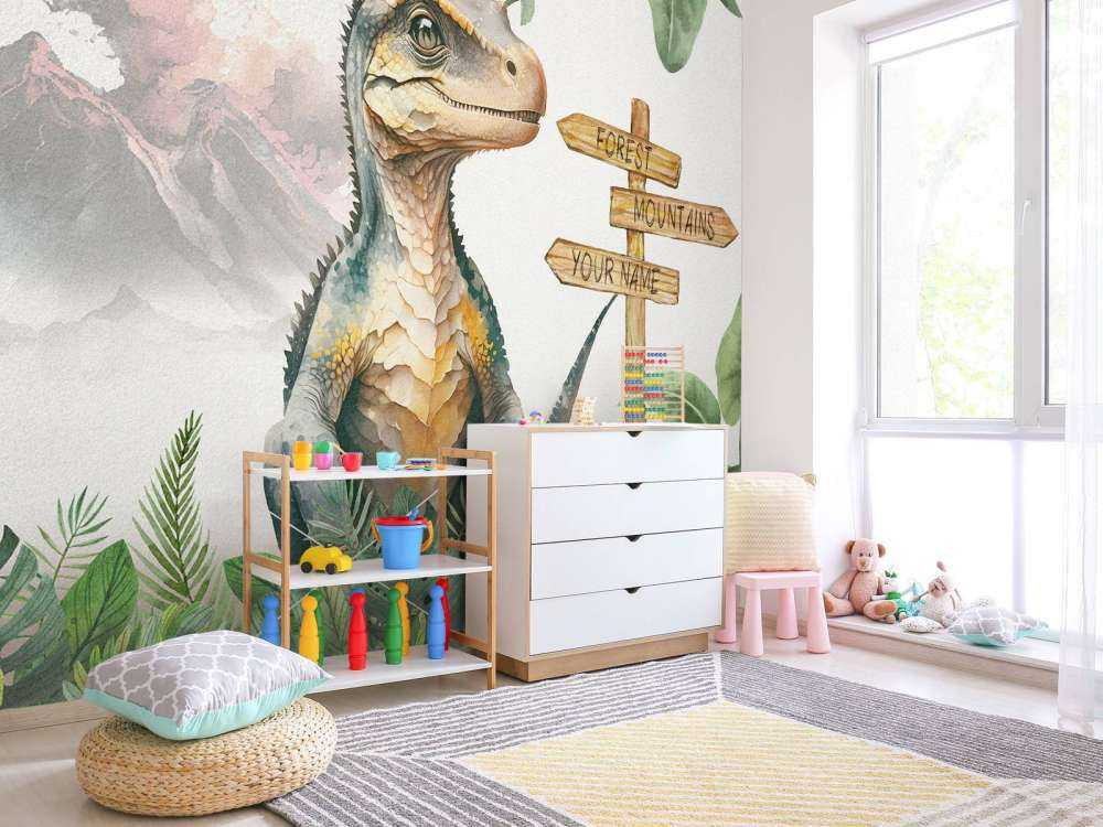 Baby velociraptor nella giungla