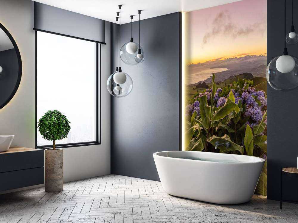 Tramonto con ortensie