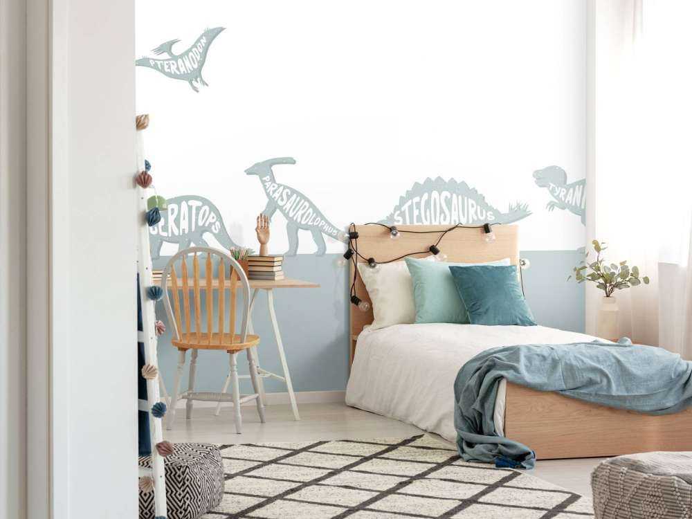 Dinos con testo in blu