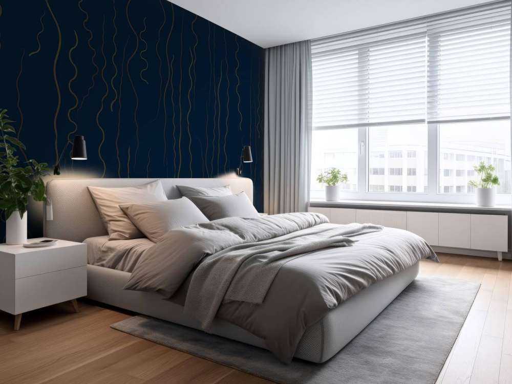 Linee organiche erba blu notte