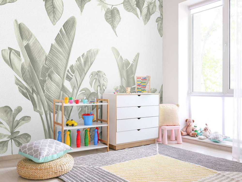 Foglie della giungla in verde